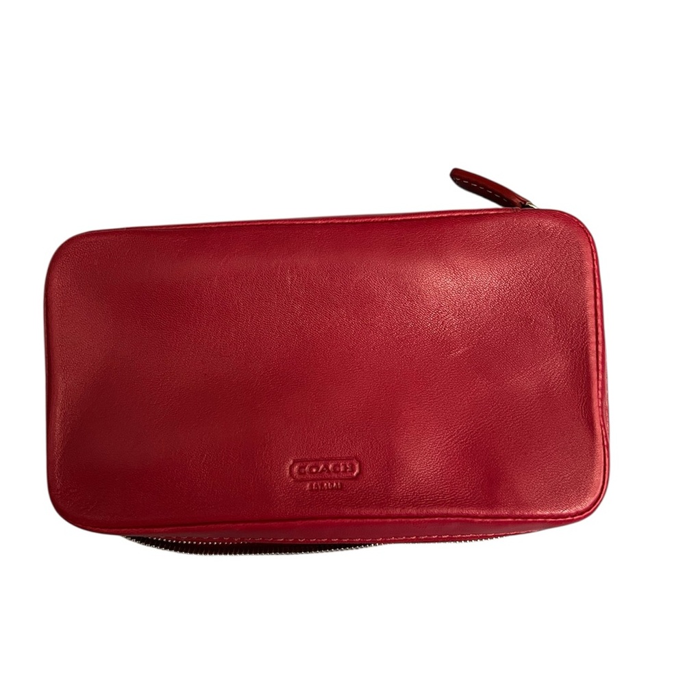 Vintage Coach Zip Around Travel Jewelry Case